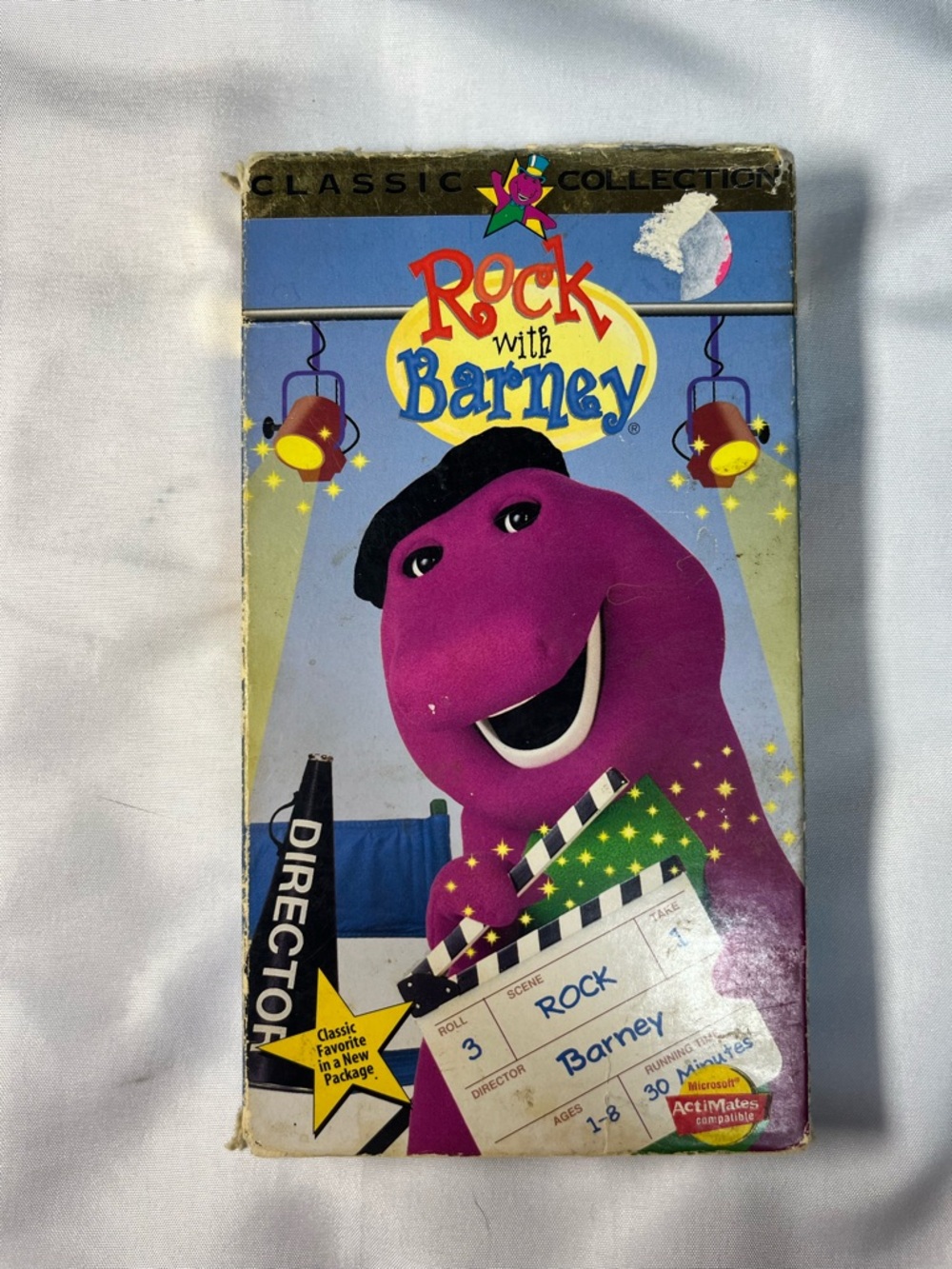 Barney Rock With Barney VHS 1991 Sing Along Songs Purple Dinosaur RARE VTG Tape